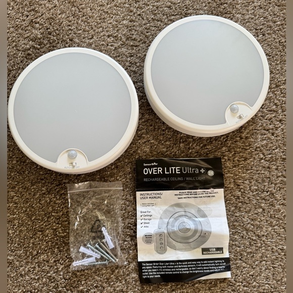 Sensor Brite Over Lite Ultra + Rechargeable Ceiling/ Wall Light - Picture 1 of 6
